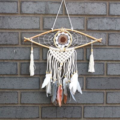 EyeDC-09 - Protection Dream Catcher - Sm Macrame Evil Eye - Venduto in 4x unità/s per esterno