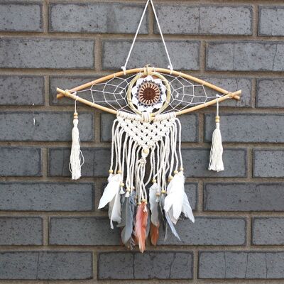 EyeDC-09 - Protection Dream Catcher - Sm Macrame Evil Eye - Sold in 4x unit/s per outer