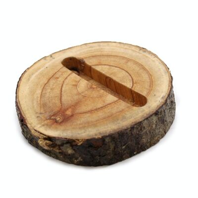 NMH-05 - Small Log Phone Holder (slot) - Natural - Sold in 1x unit/s per outer