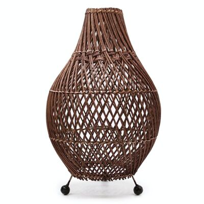 RTL-02 - Rattan Table Lamps - Dark Brown - Sold in 1x unit/s per outer