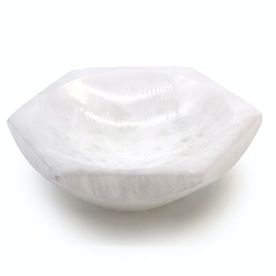 SelB-09 - Selenite Hex Bowl - 15cm - Vendido en 1x unidad/es por exterior