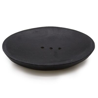 SSD-08 - Oval Black Marble Soap Dish - Sold in 1x unit/s per outer