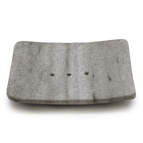 SSD-09 - Square Shaped Zeolite Stone Soap Dish - Sold in 1x unit/s per outer