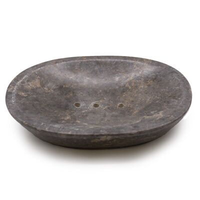 SSD-11 - Classic Oval Grey Marble Soap Dish - Sold in 1x unit/s per outer