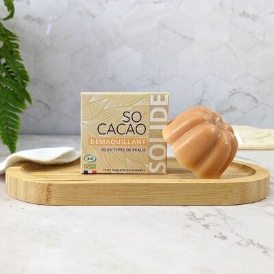 ORGANIC SO'CACAO SOLID MAKE-UP REMOVER - ZERO WASTE - COSMETICS WITHOUT WATER - 45G