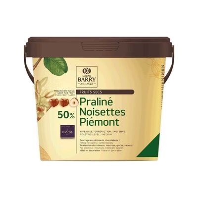 CACAO BARRY - PRALINE GOUT PUR FRUIT NOISETTES PIEMONT LENOTRE 50 % - 5kg
