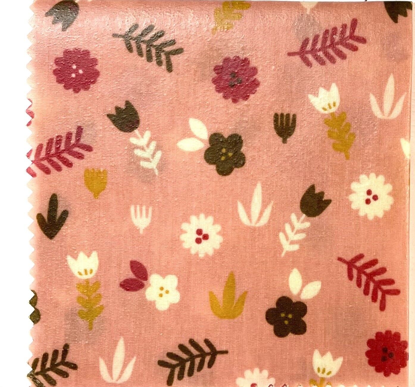 Panno di cera d'api biologica "Fiori" - misura M 26x26 cm - fatto a mano in Baviera