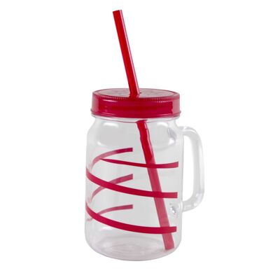 Drinking cup with screw cap, twist red