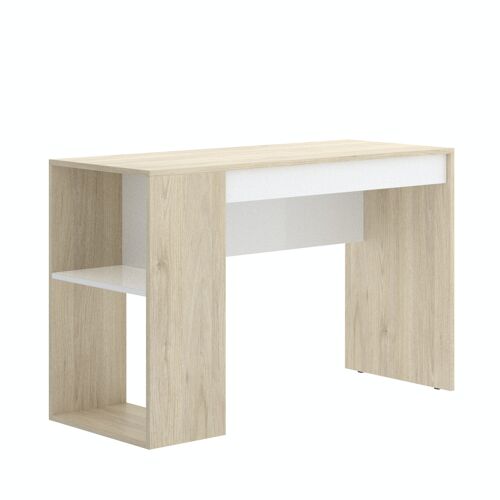 Mesa escritorio Teo - Roble Natural - Blanco