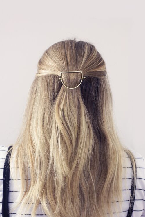 Half Circle Brass Hair Slide