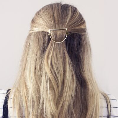 Half Circle Brass Hair Slide