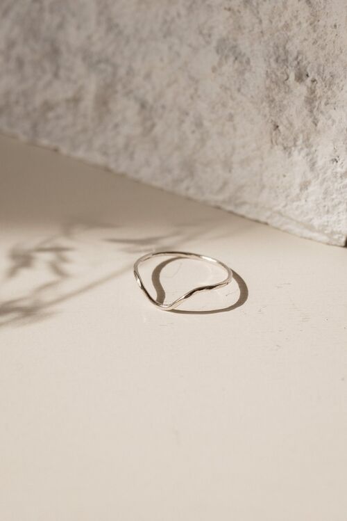 Eco Silver Curved Stacking Ring