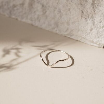 Eco Silver Curved Stacking Ring