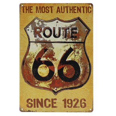 Route 66 metalen bord 20x30cm