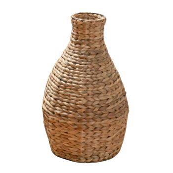 Vase bohème tressé DAYANA naturel en jacinthe d'eau 5