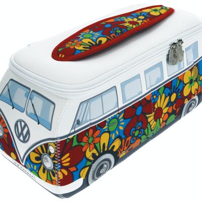 VOLKSWAGEN BUS VW T1 Bus 3D Neopren Tasche universali - Flower Power