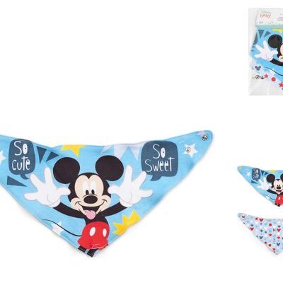Confezione 2 bavaglini bandana Mickey Icon Disney