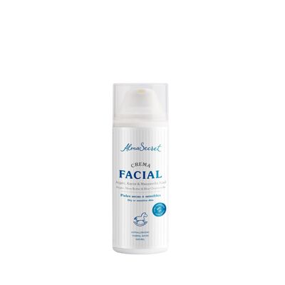 CREMA FACIAL CON ARGÁN, KARITÉ Y MANZANILLA AZUL. SPF 20