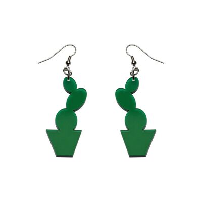 Kaktus-Ohrringe aus Plexiglas