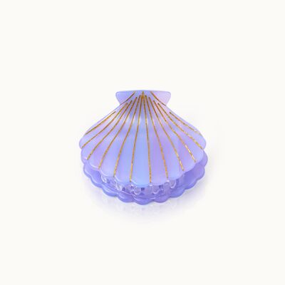Lavender shell-shaped hair clip