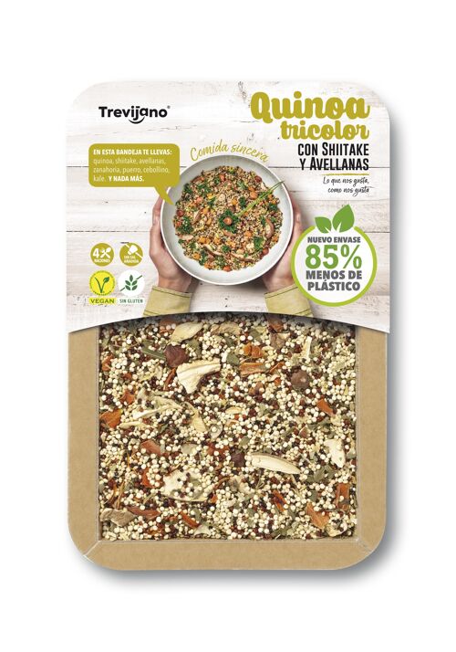 Quinoa Tricolor con Shiitake TREVIJANO - Bandeja 250g - 4 raciones