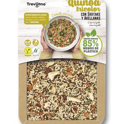 Tricolor Quinoa with TREVIJANO Shiitake - 250g tray - 4 servings