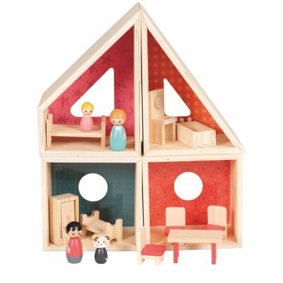 Wooden Dolls House - Bright