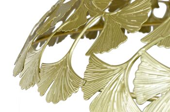 Suspension en métal doré feuilles de Ginkgo Biloba Symbiose 4