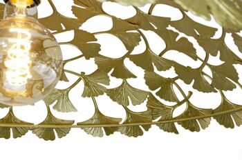 Suspension en métal doré feuilles de Ginkgo Biloba Symbiose 5