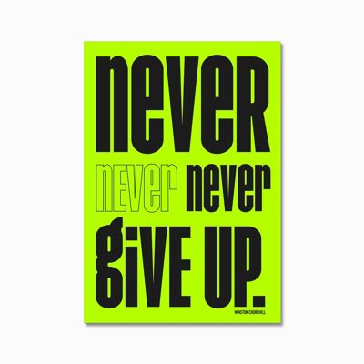 Niemals aufgeben