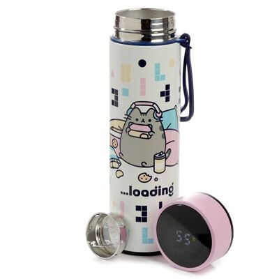 Pusheen Cat Gaming Hot & Cold Digital Thermometer Bottle