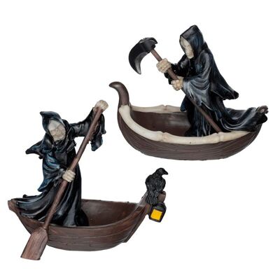 The Reaper Ferryman of Death in Small Boat Ornament