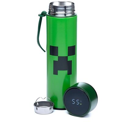 Minecraft Creeper botella de termómetro digital caliente y fría