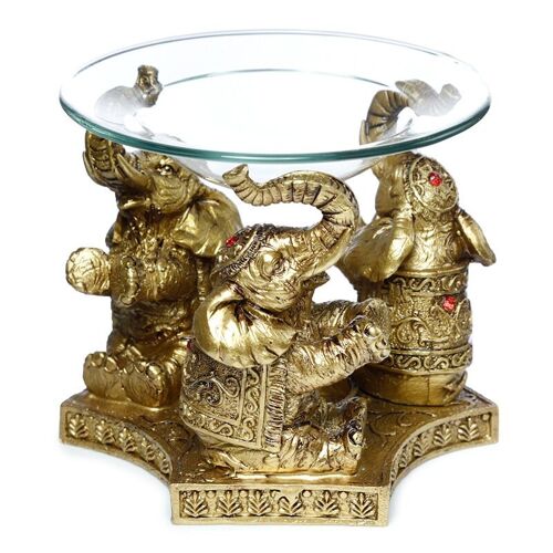 Lucky Elephant Gold Oil & Wax Melt Burner