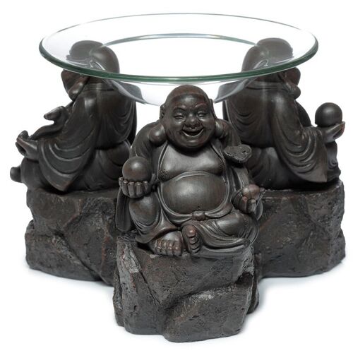 Peace of the East Wood Effect Chinese Buddha Oil & Wax Melt Burner