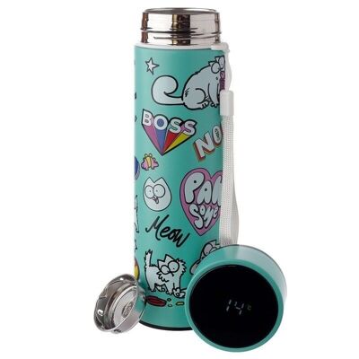 Simon's Cat Hot & Cold Digital Thermometer Bottle