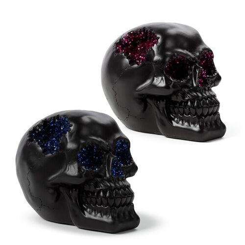 Black Crystal Cave Skull