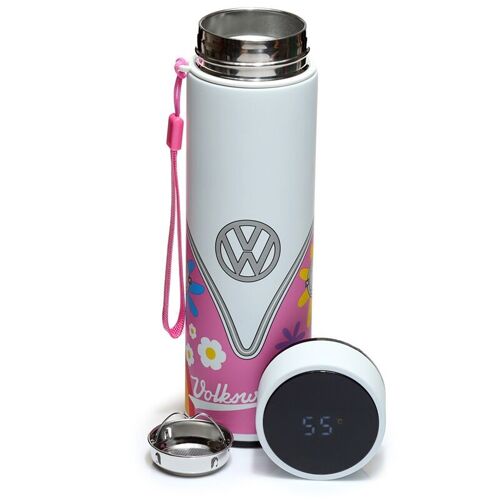 Volkswagen VW T1 Camper Bus Summer Hot & Cold Digital Thermometer Bottle