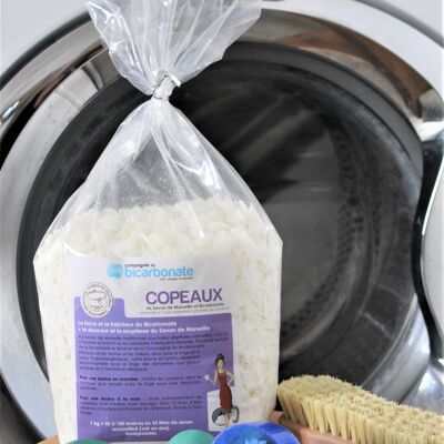 Copeaux de savon de Marseille au bicarbonate (Lavandin naturel) - 1 Kg