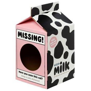 Maison de jeu pour chat en forme de carton de lait 100% carton Cat Den 3