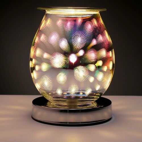 EU 2 Pin Plug Eden Firework Pattern Electric Wax Melt Aroma Warmer Lamp