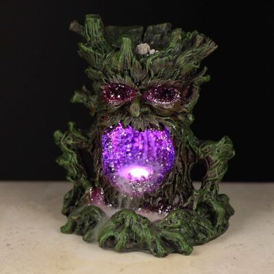 Bruciatore di incenso a riflusso LED Crystal Green Man