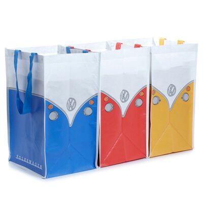 Set of 3 RPET Storage/Recycling Bags Volkswagen VW T1 Camper Bus