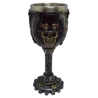 Decorative Steampunk Skull Goblet