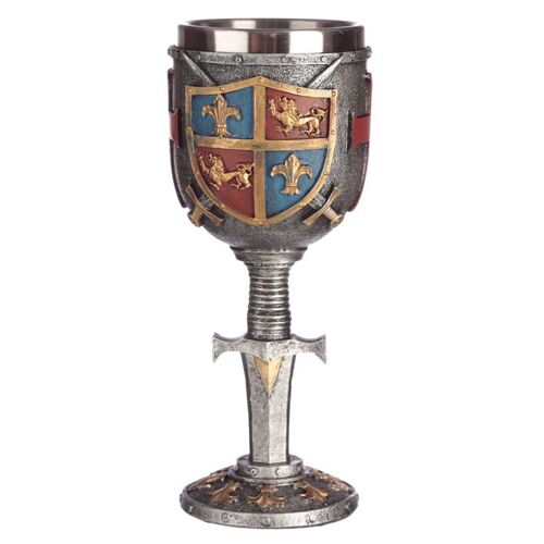 Decorative Coat of Arms & Sword Goblet