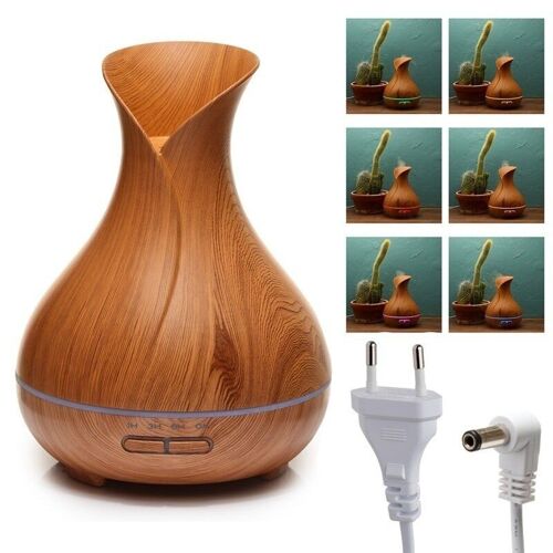 Eden Bliss Fluted Colour Changing Ultrasonic Misting Aroma Diffuser EU Plug