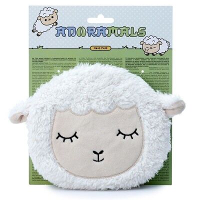 Sleepy Sheep Round Microwavable Plush Lavender Heat Pack