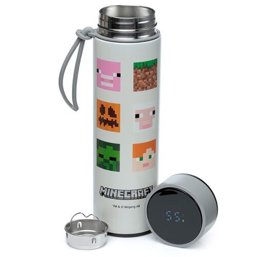 Minecraft Faces Hot & Cold Digital Thermometer Bottle