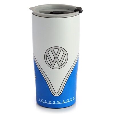 Volkswagen VW T1 Camper Bus Blue Hot & Cold Insulated Cup 500ml