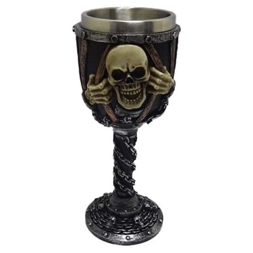 Decorative Skull with Chains Goblet